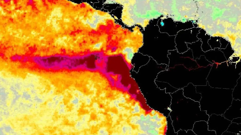 El Niño Costeiro atinge intensidade muito forte no Oeste da América do Sul