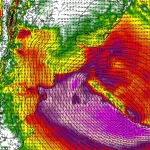 Ciclone bomba se forma no Atlântico Sul e vai trazer mais vento