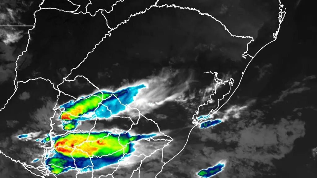 Frente quente com temporais começa a se formar no Uruguai