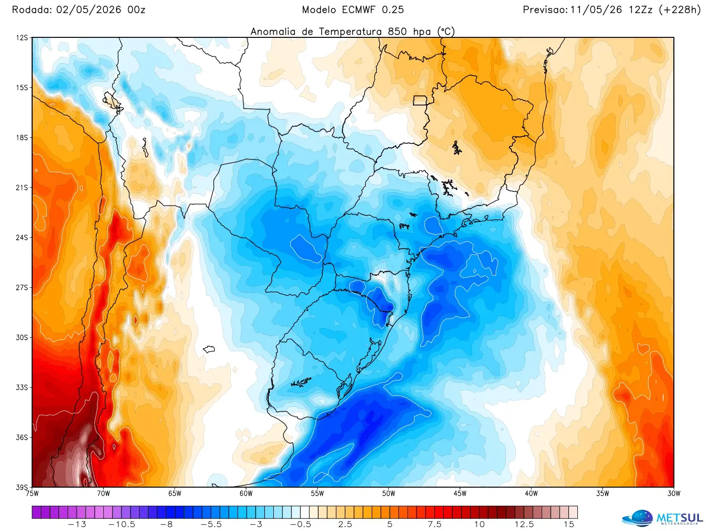 Mapa do ar frio