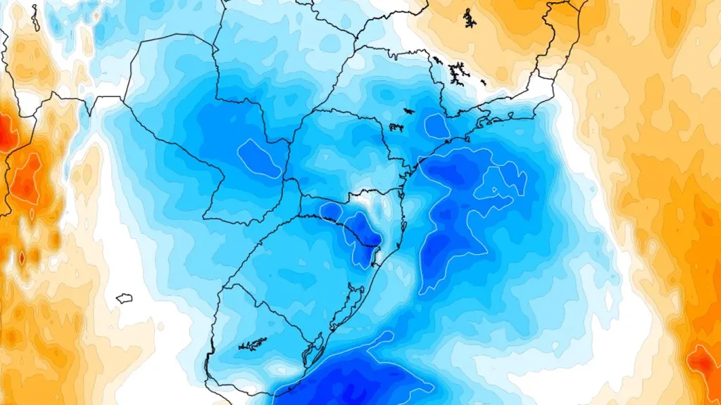 Massa de ar frio chega e derruba a temperatura em cinco estados