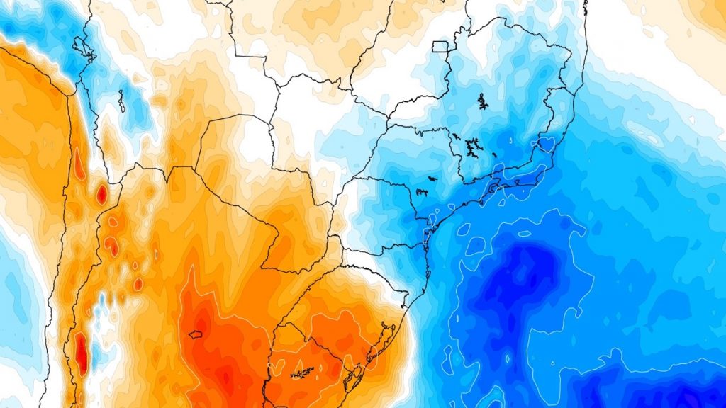 Nova massa de ar frio vai impactar mais o Sudeste que o Sul do Brasil