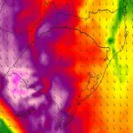 Poderosa corrente de jato vai trazer vento Norte forte a intenso