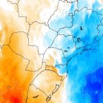 Massa de ar frio avança pela costa brasileira e atingirá nove estados
