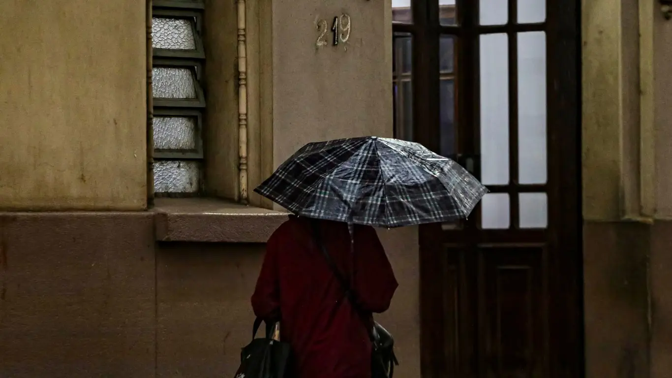 Foto mostra chuva no Rio Grande do Sul