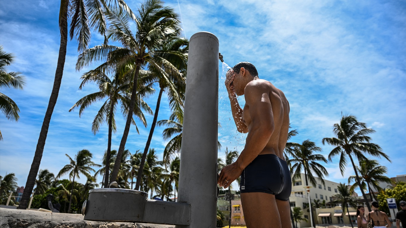 Foto mostra calor em Miami