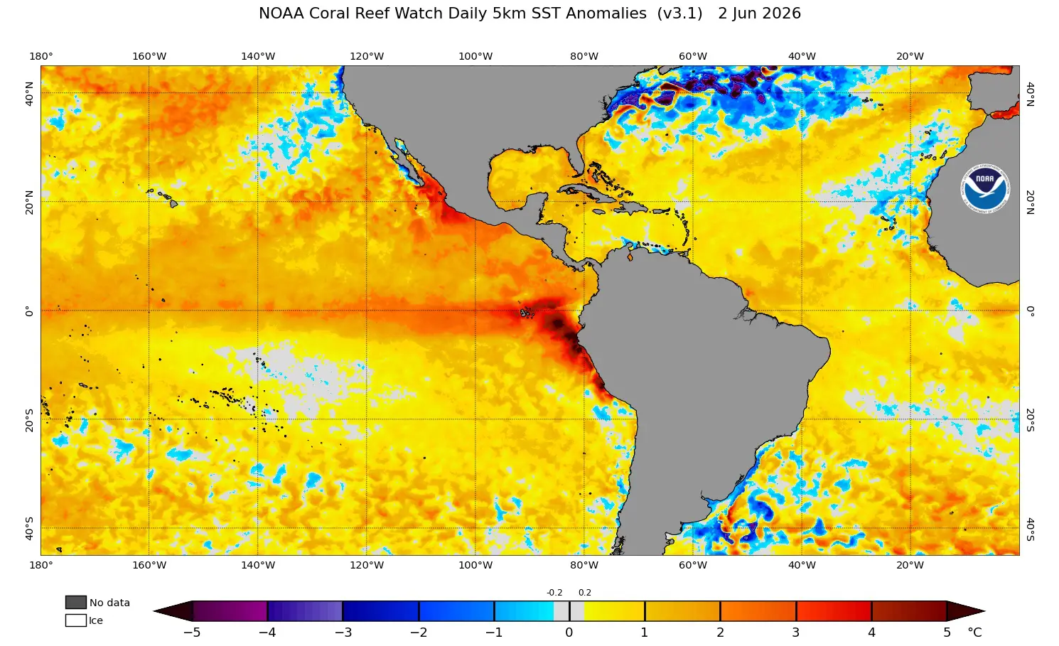 Mapa do El Niño Costeiro