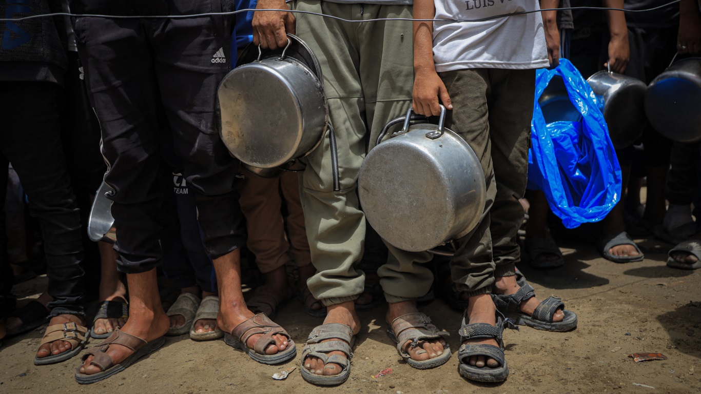 Foto mostra crise alimentar em Gaza