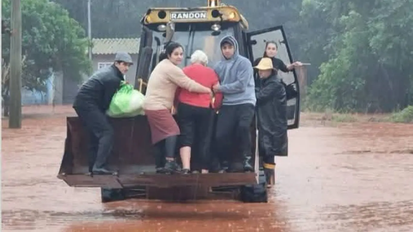 Foto mostra inundação no Noroeste gaúcho 