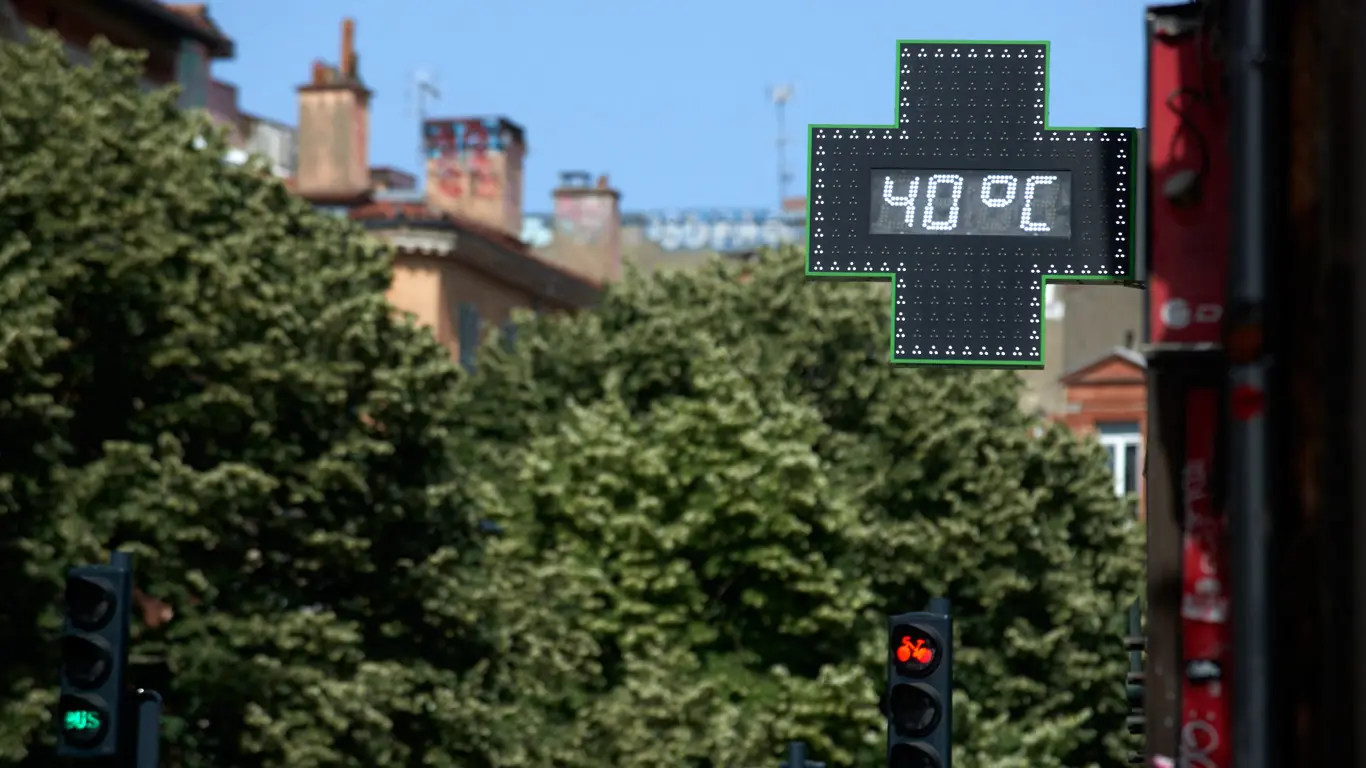 Foto mostra onda de calor em Toulouse