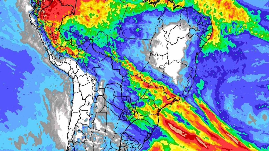 Frente fria mudará o tempo com chuva em 13 estados antes do ar polar