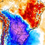 Veja a rota do ar frio polar que invadirá o Brasil e os estados atingidos