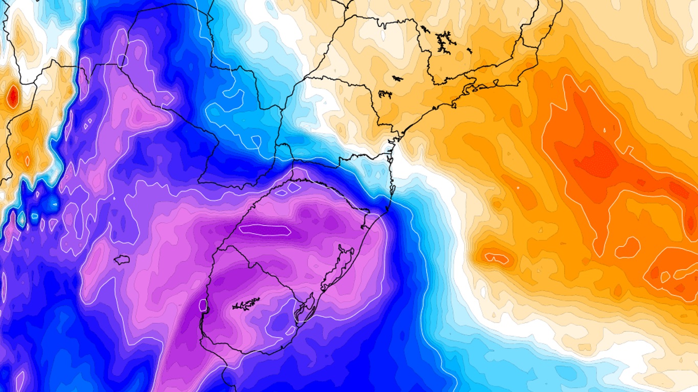 Primeira forte massa de ar frio de julho já tem data e trará ar gelado Primeira semana de julho terá o ingresso de uma nova e grande forte de massa de ar frio de origem polar com ar gelado