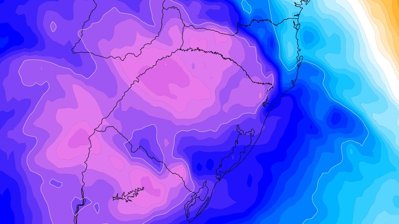 Massa de ar polar toma conta do Sul do Brasil nesta terça-feira Forte massa de ar frio de origem polar começa a ingressar e vai tomar conta do Sul do Brasil ao longo desta terça