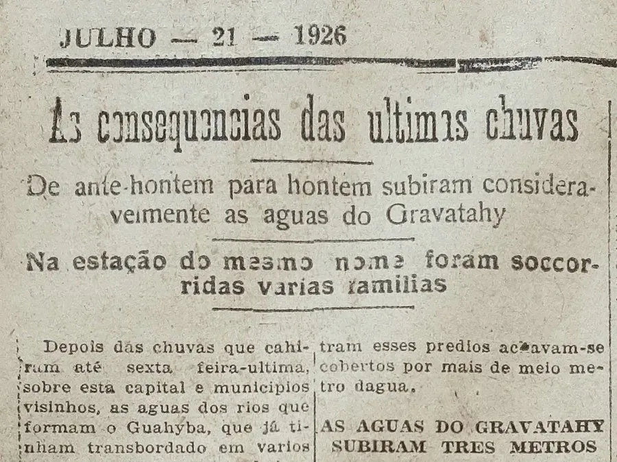 Reportagem da enchente de 1926