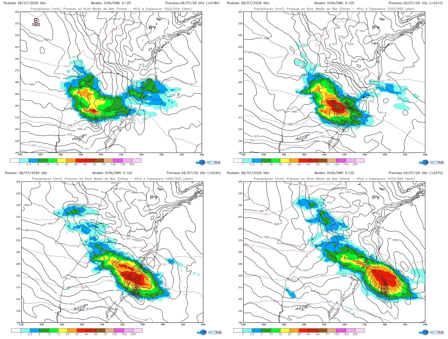 Mapas de chuva