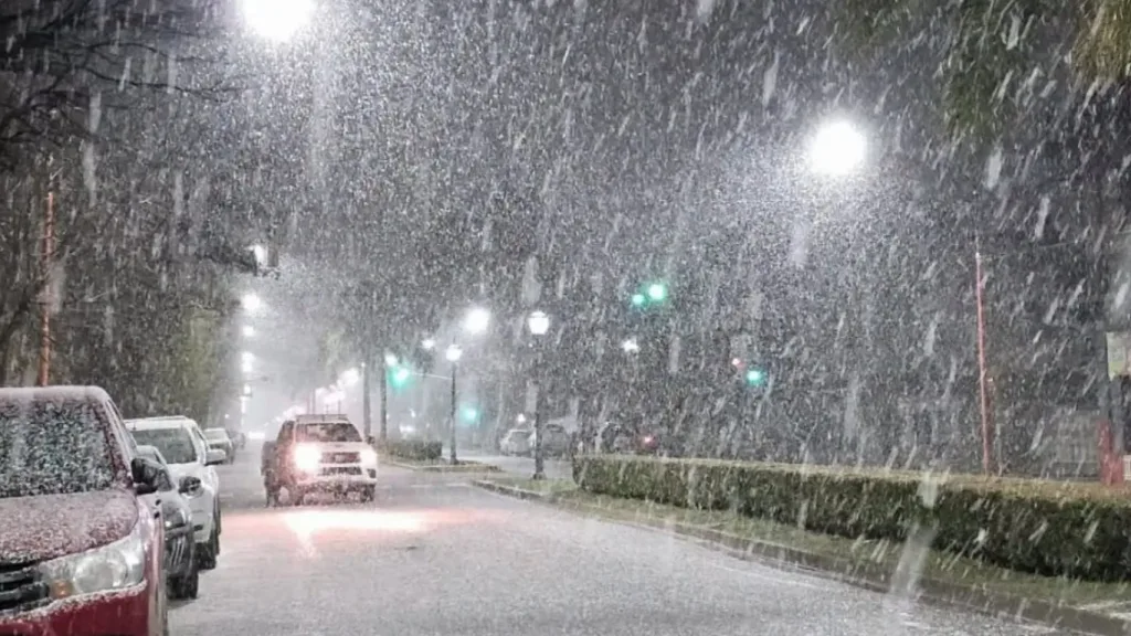 Frio de -14ºC na Argentina e neve na província de Buenos Aires