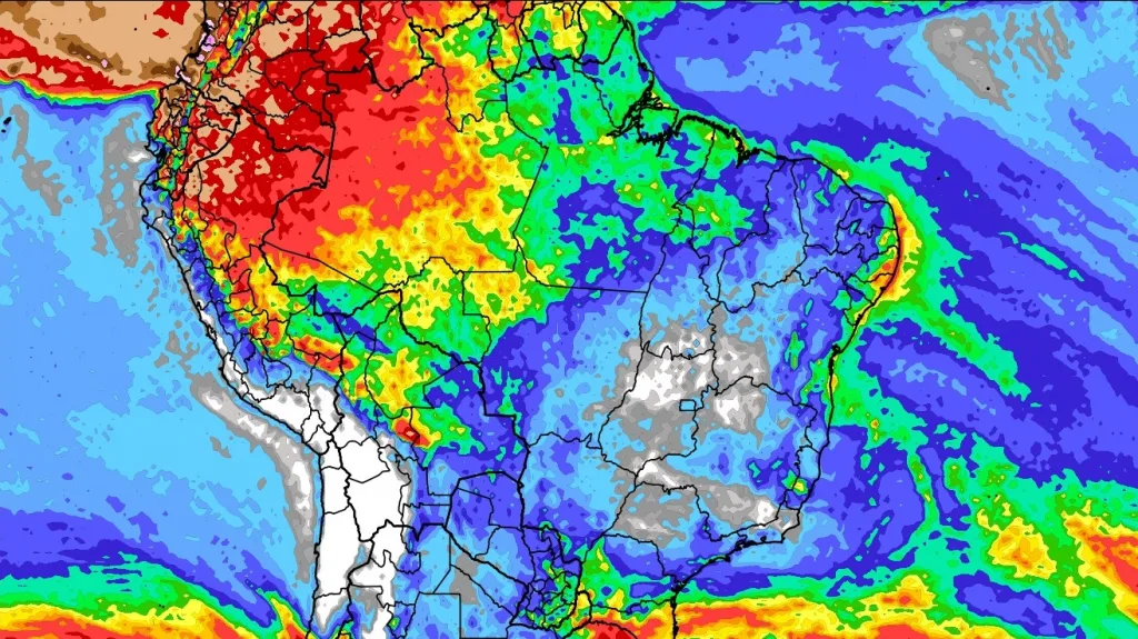 Previsão do tempo: tendência de chuva para dez dias no Brasil
