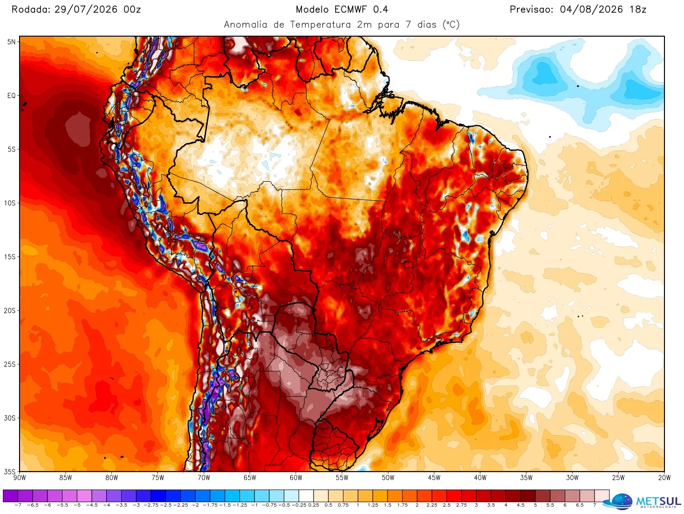 Mapa de calor no Brasil 