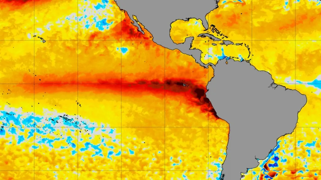 El Niño atinge intensidade jamais vista nesta época do ano