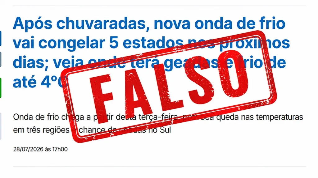 Verificamos: onda de frio que congelará cinco estados é mentira
