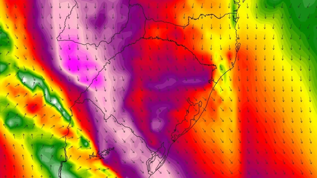 Vento Norte forte a intenso pode trazer danos e falta de luz
