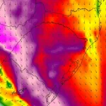 Vento Norte forte a intenso pode trazer danos e falta de luz