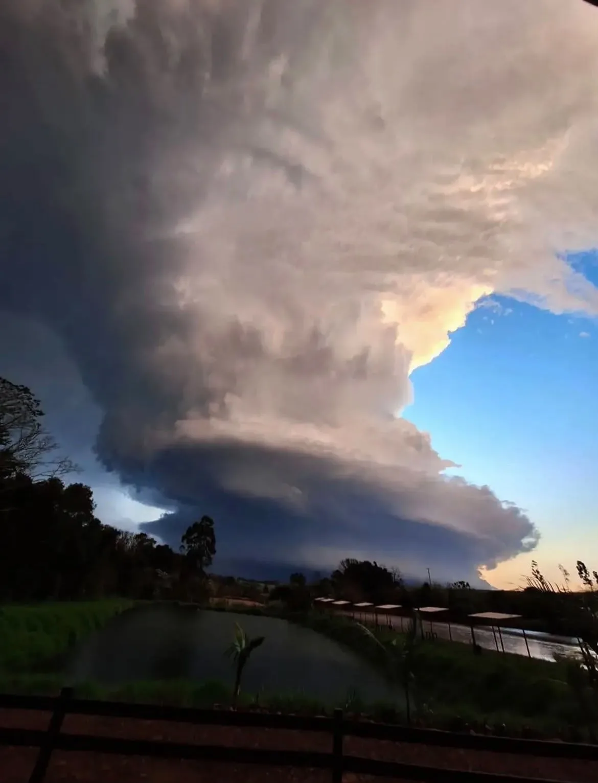 Imagem da supercélula do tornado