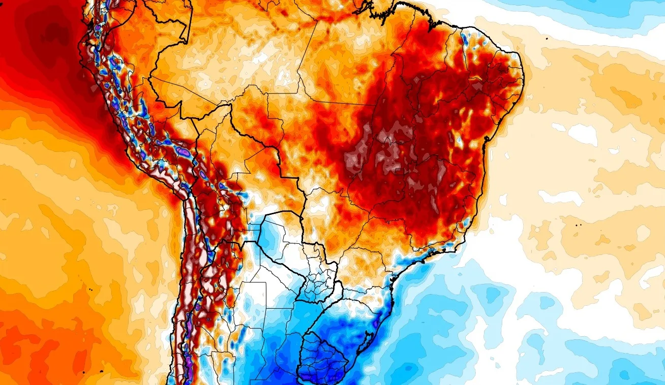 Brasil deve se preparar para extremos de frio e calor nas próximas semanas Grande contraste térmico vai prevalecer no Brasil com sucessivas massas de ar frio no Sul e calor com ar quente no Centro do país
