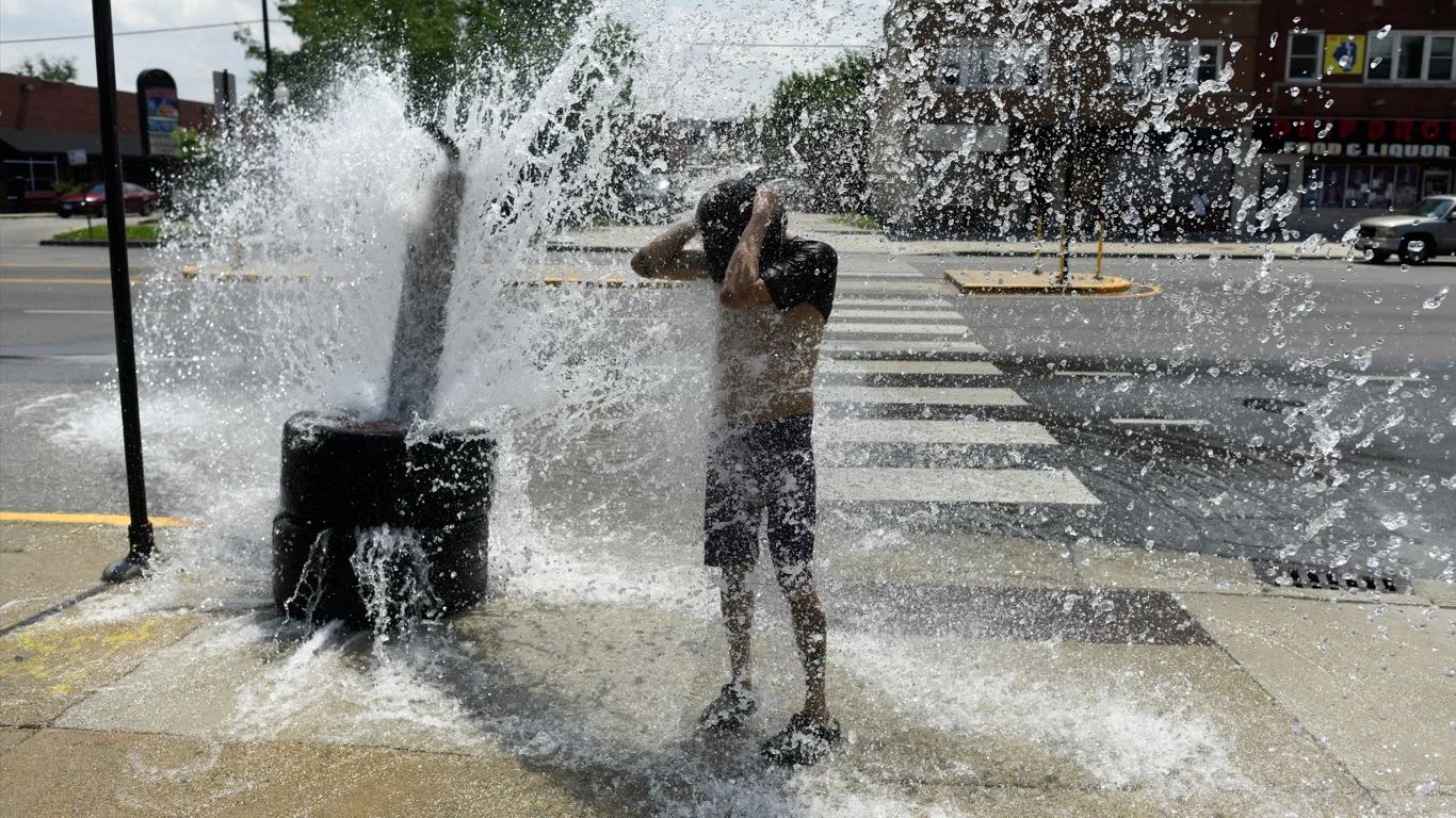Foto de calor nos Estados Unidos