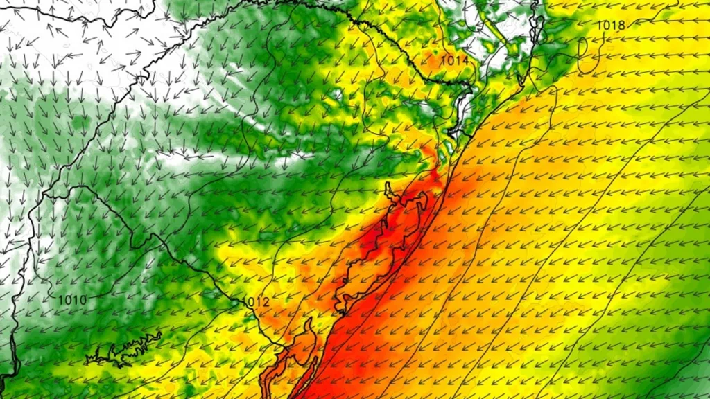 Gradiente térmico trará sábado com vento forte a muito forte