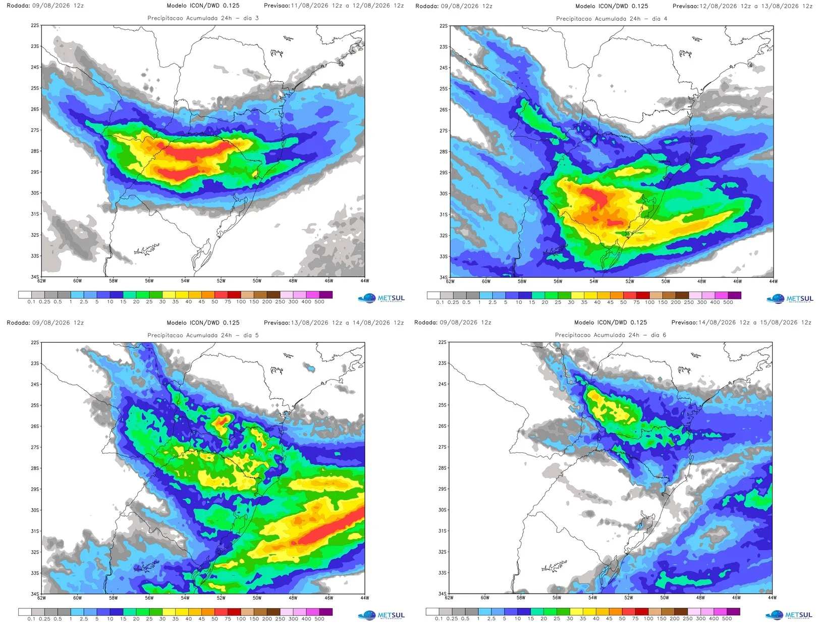 Mapas de chuva