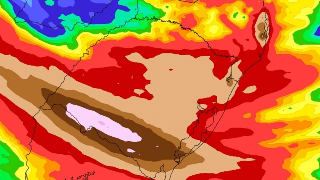Episódio de chuva será longo e com risco de volumes excessivos