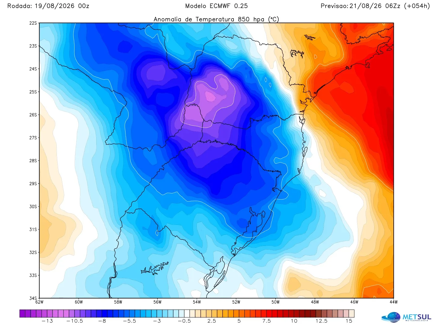 Mapa de ar frio