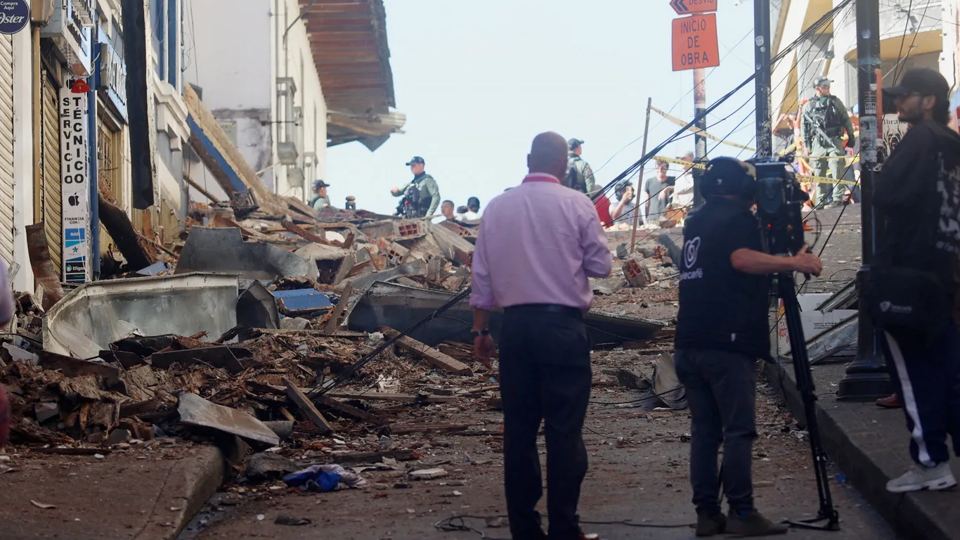 Foto do terremoto em Manizales 