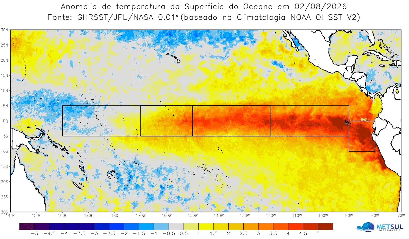Mapa do El Niño 