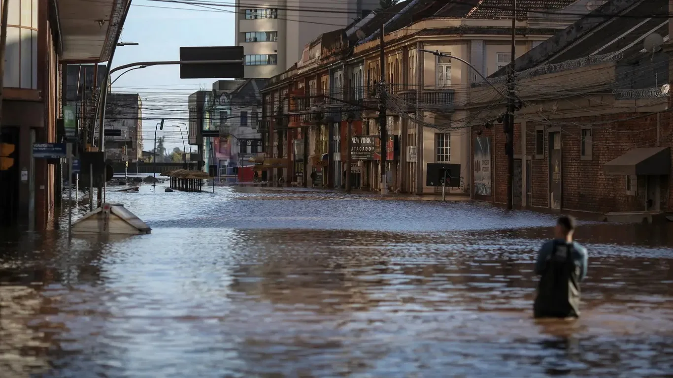 Foto da enchente de 2024 causada pelo El Niño
