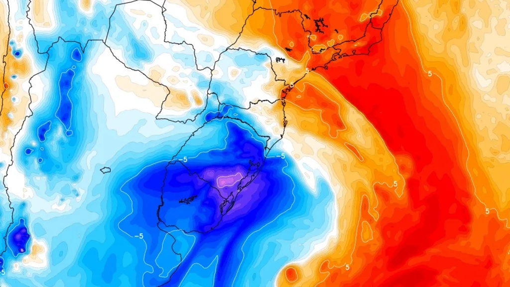 Duas massas de ar frio alcançam o Brasil após o ciclone bomba