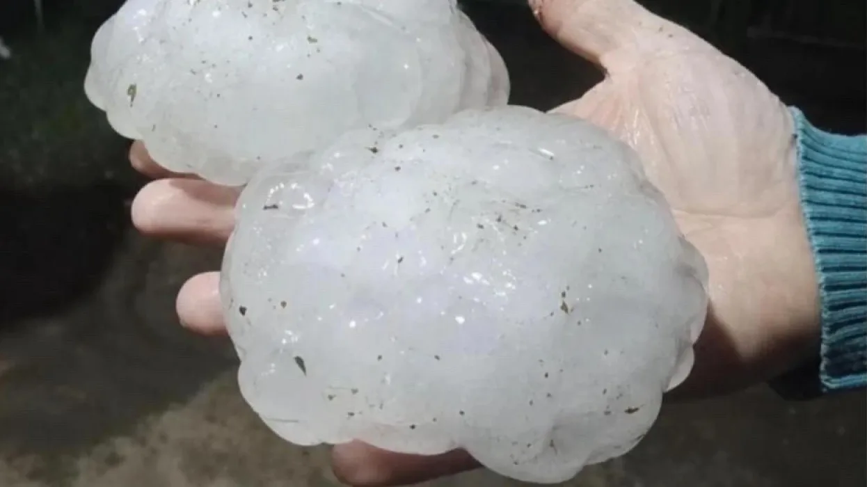 Granizo gigante no Uruguai