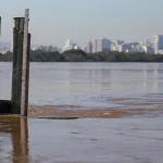Guaíba retoma abaixo após breve repique por frente fria
