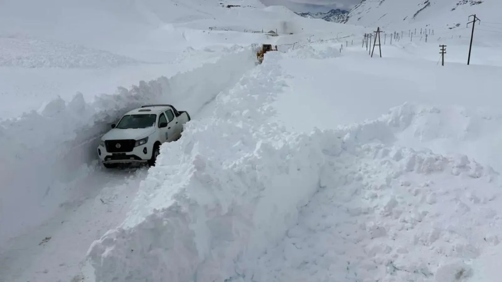 Foto da neve nos Andes