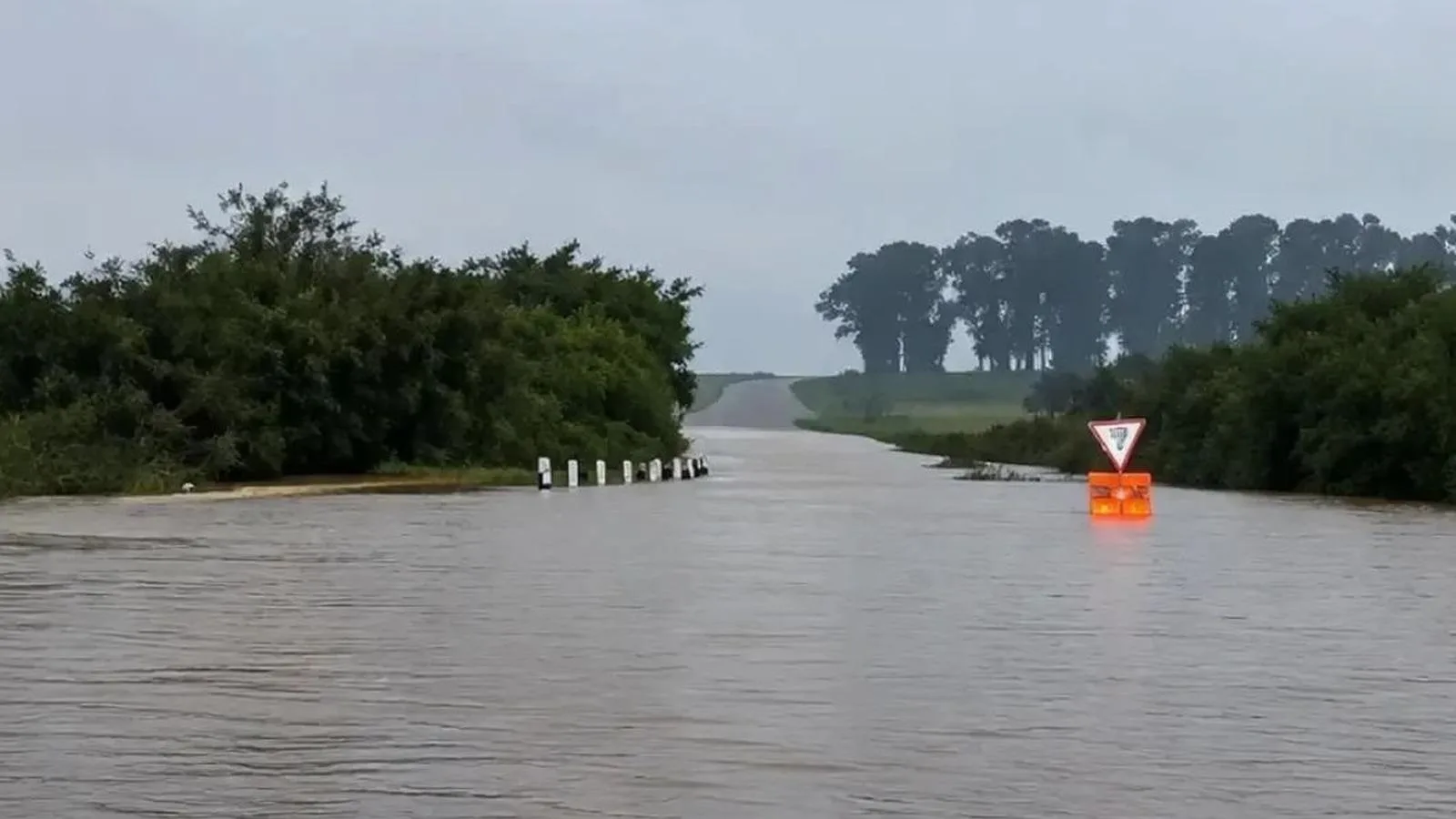 Foto da enchente no Uruguai