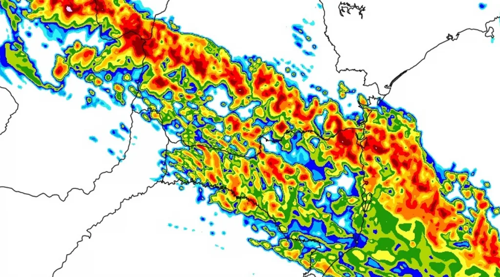 Frente fria vai trazer nova rodada de temporais no Sul do Brasil