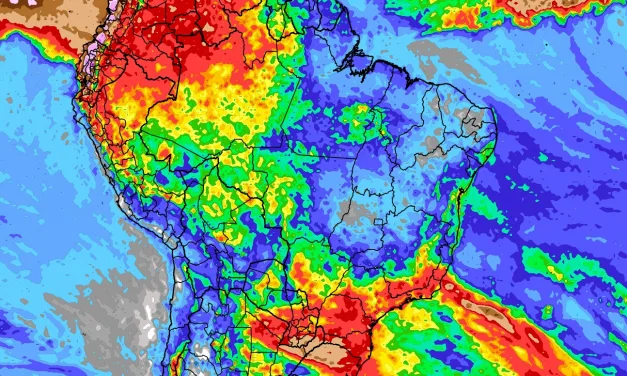 Previsão do tempo: tendência de chuva para dez dias no Brasil