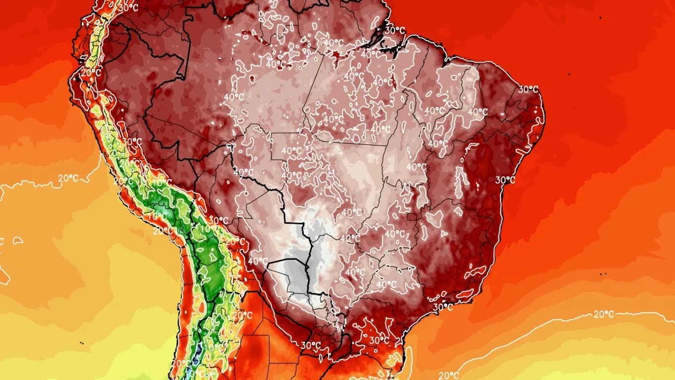 Calor supera 40ºC em oito estados, atinge 42ºC e vai aumentar Semana começa com uma massa de ar muito quente sobre o Brasil que ganha força e vai trazer ainda mais calor em várias regiões