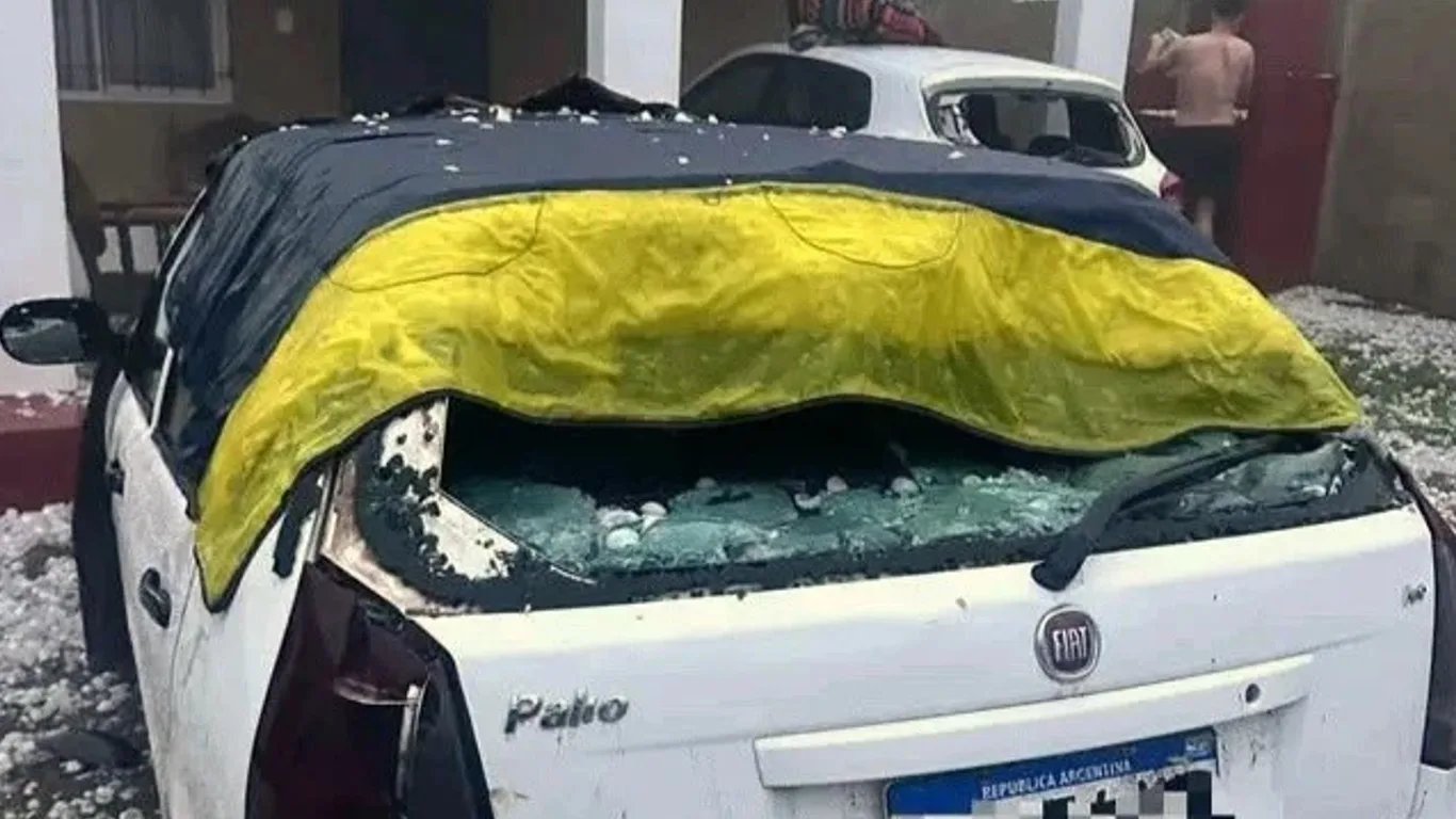 Foto do granizo na Argentina 