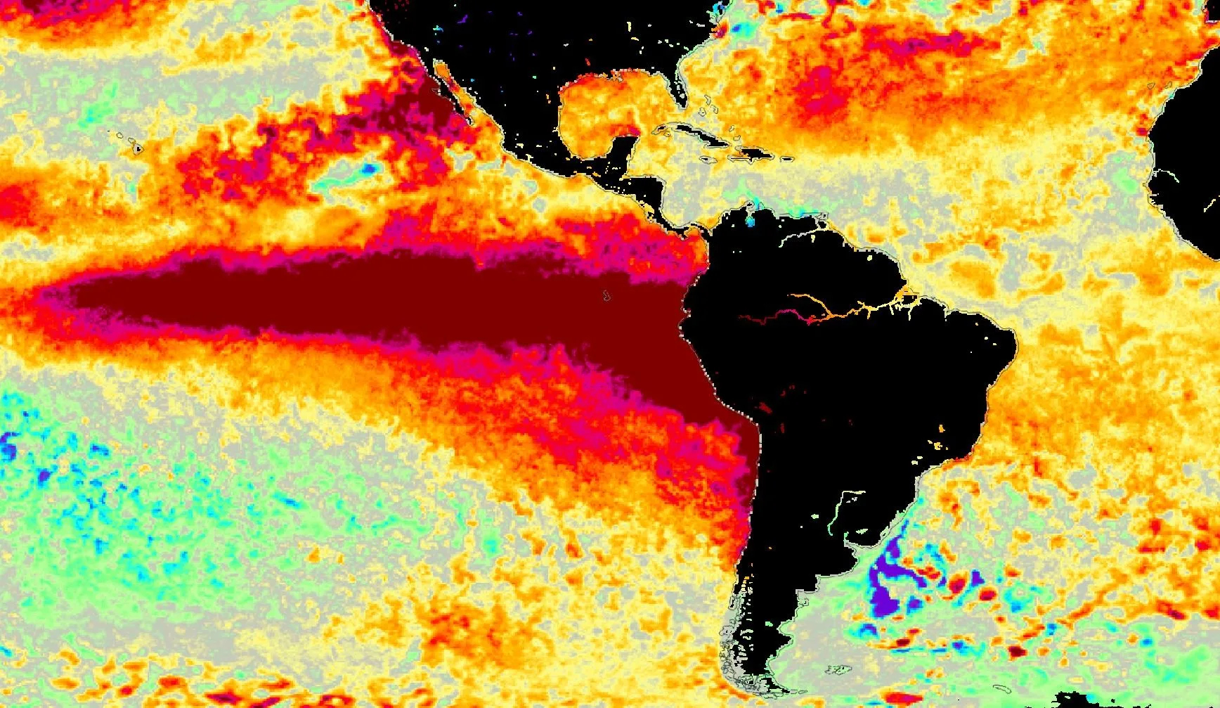 Mapa do El Niño 