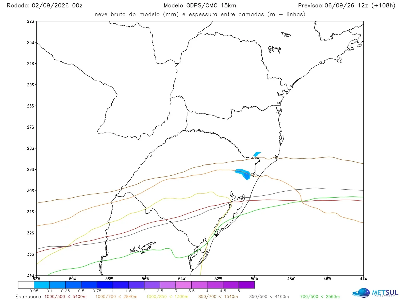 Mapa de neve