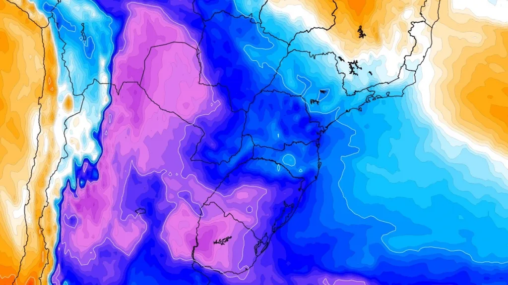 Massa de ar frio avança e ganha força neste começo da semana