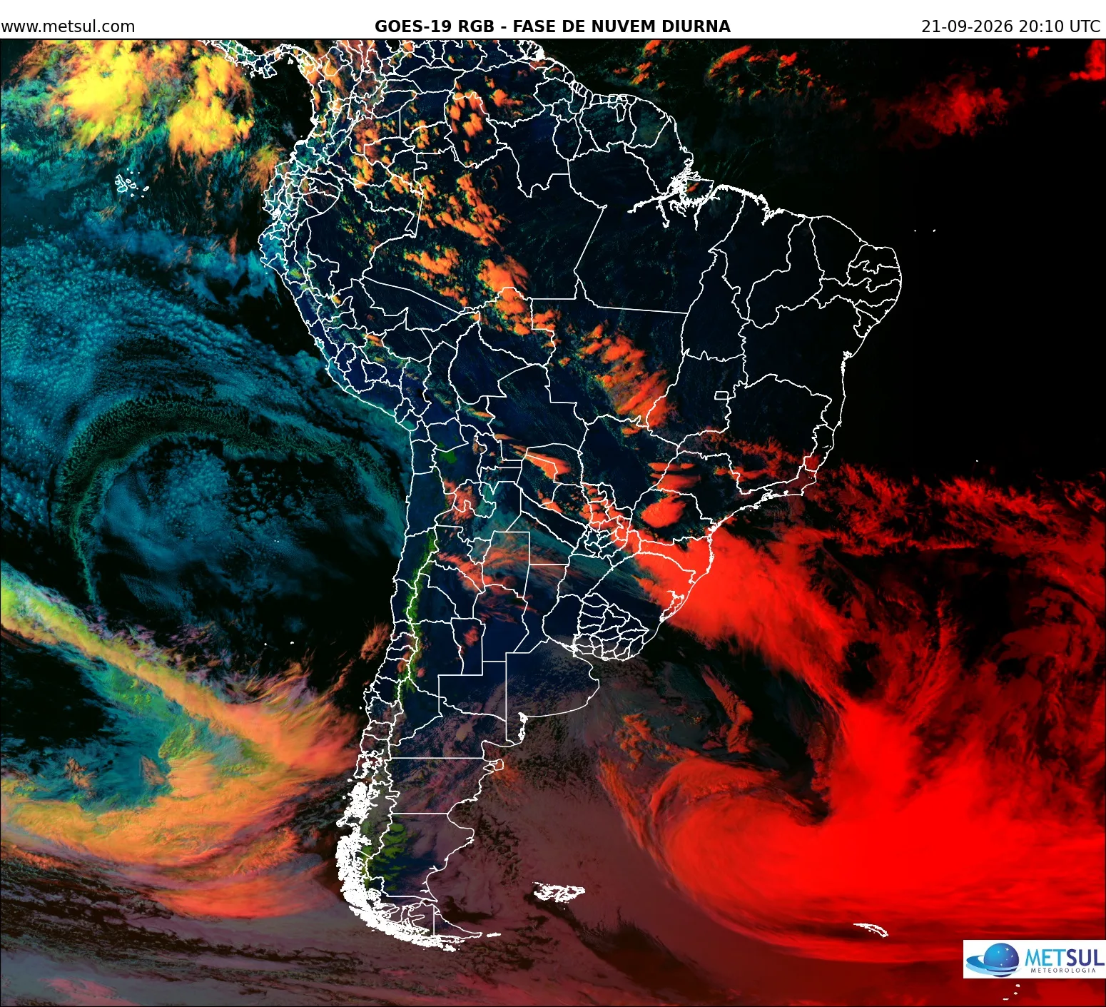 Imagem de satélite do ciclone